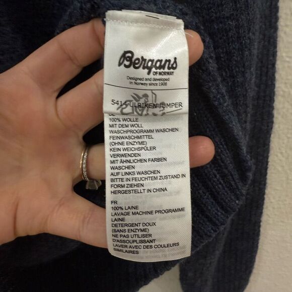 Bergman's of Norway Men's Size Small Heather Navy Blue Ulriken Sweater Jumper - Picture 11 of 14